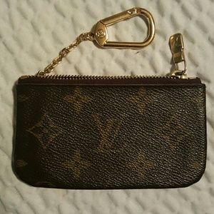 Louis Vuitton canvas key coin pouch
