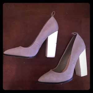 ALDO Shoes - Grey and white block heels ALDO Shoes - Grey and white block heels