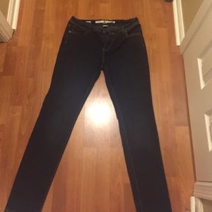 Dark wash skinny jeans