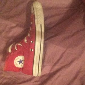 Red high tops converse all star chuck Taylor's
