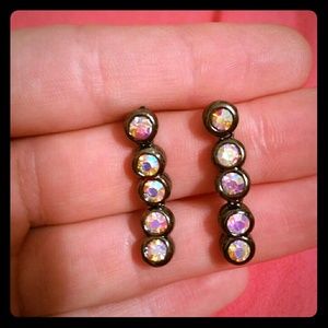 aurora borealis stone earrings.