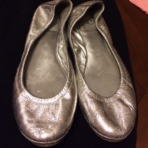 Tory Burch Silver Eddie flats