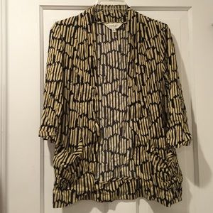 Casual blazer & grey studded shirt