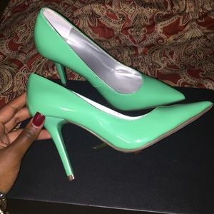 Lime green heels