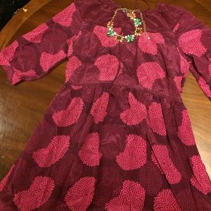 Anthro Yummy Silk Floral Dress