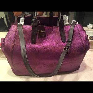 Cole Haan Crosby masquerade purplemetallic handbag