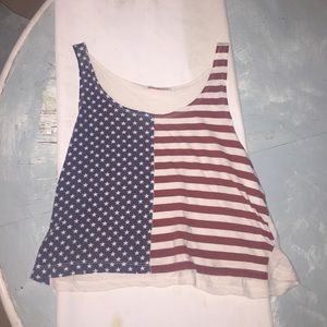 Brandy Melville American flag tank top
