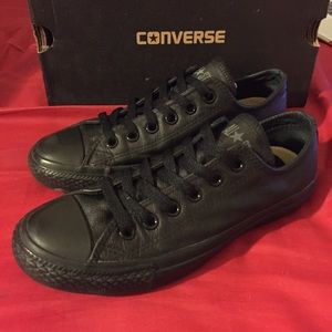 Converse All Star - Black / Black Leather
