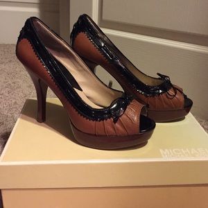 Michael Kors brown and black heels