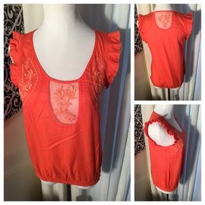 Orange Free People Blouse