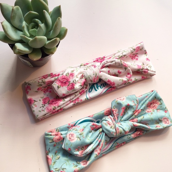 floral Knotted headband set of 2 - Picture 1 of 1