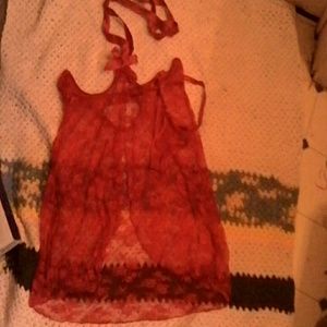 NWOT Topless red lingerie