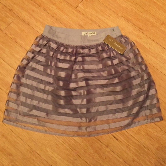 Perfect Silver Striped Skirt