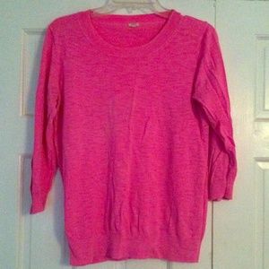 Neon pink J Crew sweater, size L