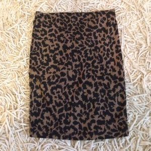 Animal print pencil skirt