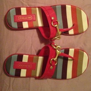 *HOT PINK* Coach Sandals