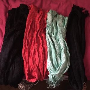 Multicolored scarfs