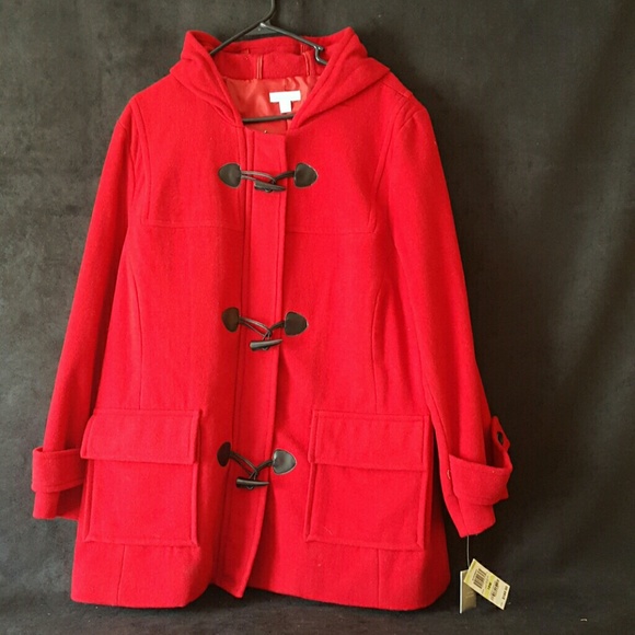 NWT CHARTER CLUB CANDY APPLE RED WINTER COAT SZ18W