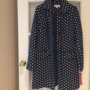 Black and White Polka Dot Coat