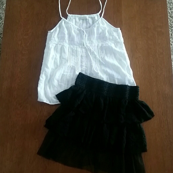 Old Navy top with lace skirt