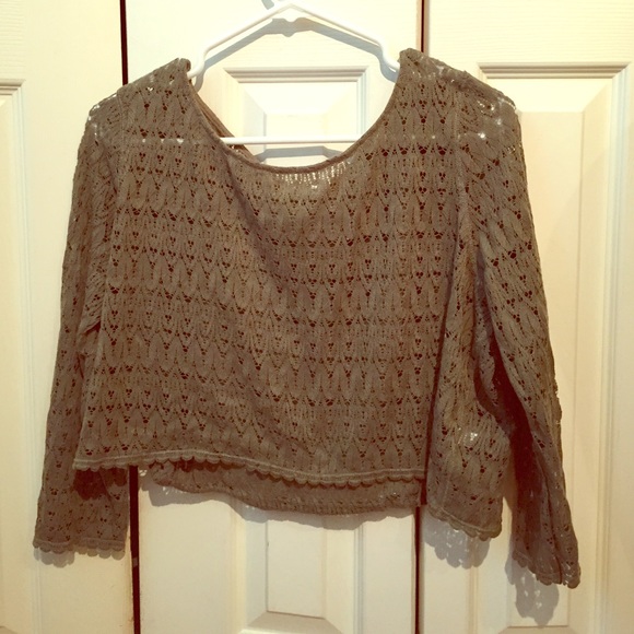 Never worn. Forest Green Lace crop top.