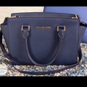 Michael Kors Navy Blue Medium Sized Purse