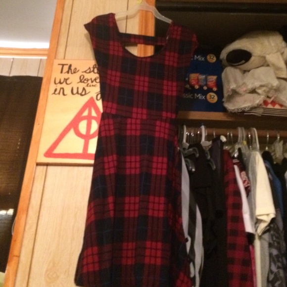 Red and blue plaid dress from Rue 21!