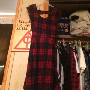 Red and blue plaid dress from Rue 21!