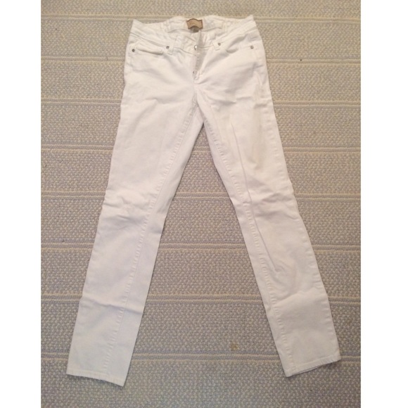 Paige Denim white "peg skinny" jeans