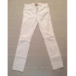 Paige Denim white "peg skinny" jeans