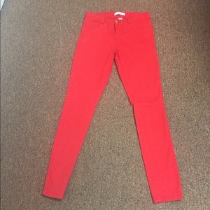 Red Straight Legged Jeans