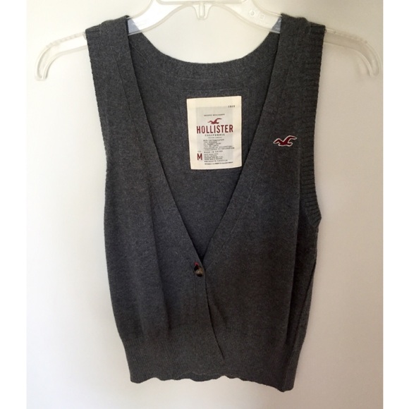 ❌SOLD❌ Gray Hollister Vest - Picture 1 of 1
