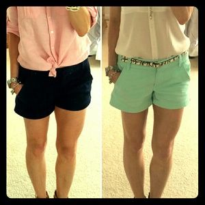 J.Crew light blue and navy shorts