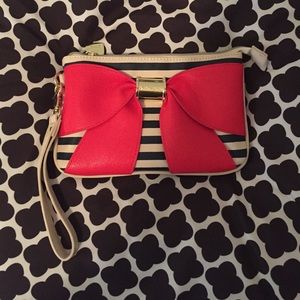 Betsey Johnson Bow Clutch/Wristlet