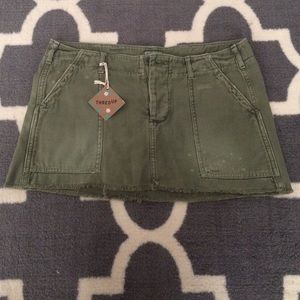 American Eagle Army Green Jean Skirt