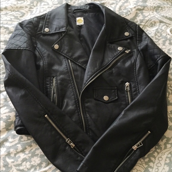 Black Faux Leather Jacket