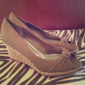 MODA SPANA peep toe hemp wedges size 7.5M