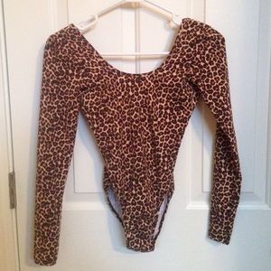 American Apparel Leopard Print Bodysuit