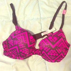 Pink Aztec Victoria's Secret Push Up Bra
