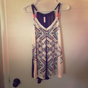 Aztec print tank top