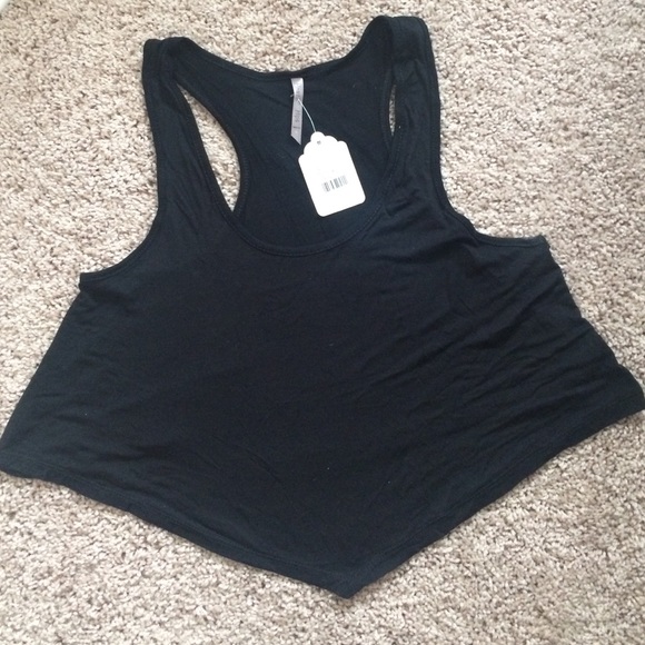 Basic Black Crop Top