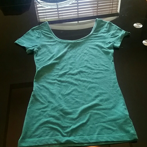 Green boatneck top
