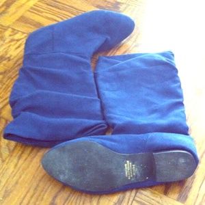 ??Beautiful Royal Blue Slouch Suede Boots??