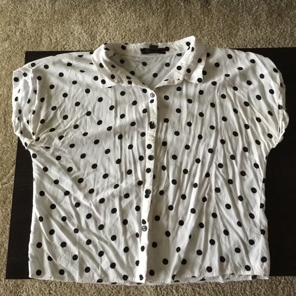 polka dot button up