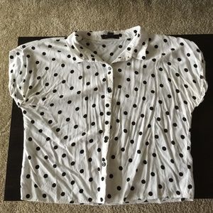 polka dot button up