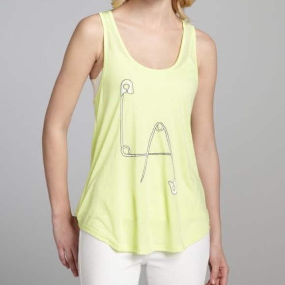 BCBG Neon Yellow "LA" Tank