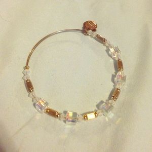 Gold Alex and Ani Swarovski Crystal Jet