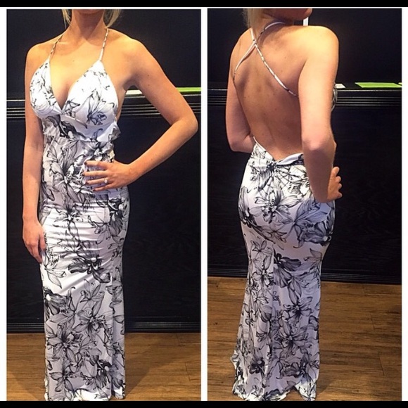 Backless Floral Maxi