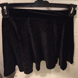 Black Velvet Skater Skirt