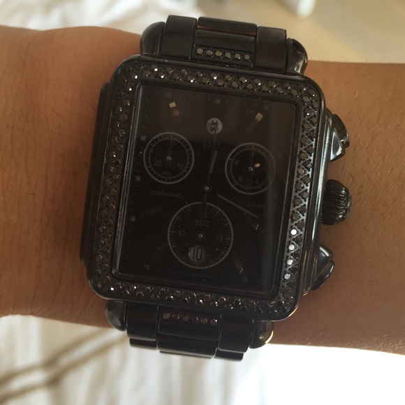 MICHELE
Deco Noir Diamond Watch Head & Bracelet